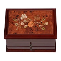 Mele and Co Brayden Walnut-Finish Jewelry Box