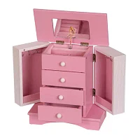 Mele and Co Elise Musical Ballerina White Jewelry Box