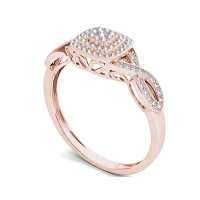 1/4 CT.T.W. Natural Diamond 10K Rose Gold Engagement Ring