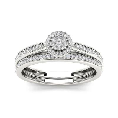 CT.T.W. Natural Diamond 10K Gold Bridal Ring Set