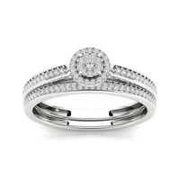 CT.T.W. Natural Diamond 10K Gold Bridal Ring Set