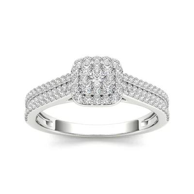 ½ CT.T.W. 10K White Gold Engagement Ring