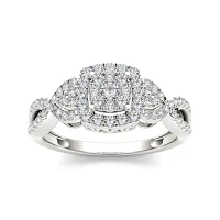 1/2 CT.T.W. Natural Diamond 10K Gold Engagement Ring