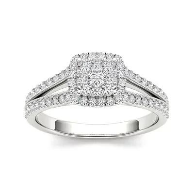 CT.T.W. Natural Diamond 10K Yellow Gold Engagement Ring