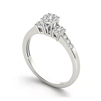 1/3 CT.T.W. Natural Diamond 10K White Gold Engagement Ring