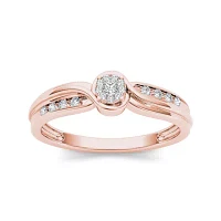 CT.T.W. Natural Diamond 10K Rose Gold Engagement Ring