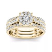 1 CT.T.W. Natural Diamond 14K Yellow Gold Bridal Set