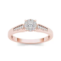 1/ CT.T.W. Natural Diamond 10K Rose Gold Engagement Ring