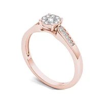 1/ CT.T.W. Natural Diamond 10K Rose Gold Engagement Ring