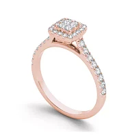 1/2 CT.T.W. Natural Diamond 10K Rose Gold Engagement Ring