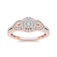 CT.T.W. Natural Diamond 10K Rose Gold Engagement Ring