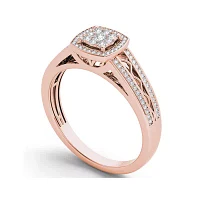 3/8 CT. T.W. Diamond 10K Rose Gold Engagement Ring