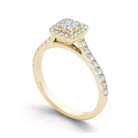 1/2 CT.T.W. Natural Diamond 10K Yellow Gold Engagement Ring