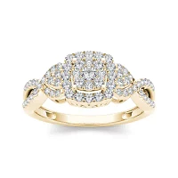 1/2 CT.T.W. Natural Diamond 10K Yellow Gold Engagement Ring