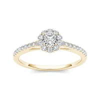CT.T.W. Natural Diamond 10K Yellow Gold Engagement Ring