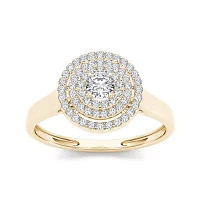 1/2 CT.T.W. Natural Diamond 10K Yellow Gold Engagement Ring