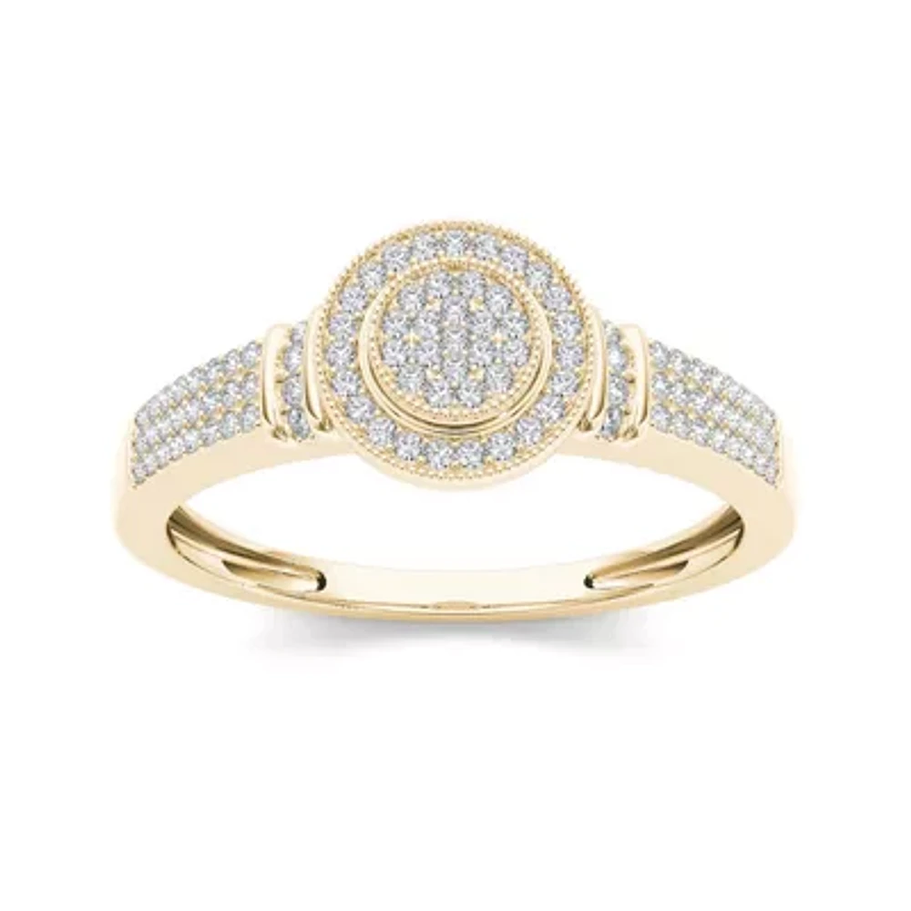 1/3 CT.T.W. Natural Diamond 10K Yellow Gold Engagement Ring