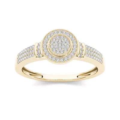 1/3 CT.T.W. Natural Diamond 10K Yellow Gold Engagement Ring