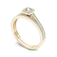 1/3 CT.T.W. Natural Diamond 10K Yellow Gold Bridal Set
