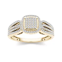 1/3 CT.T.W. Natural Diamond 10K Yellow Gold Engagement Ring