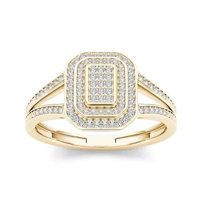 1/4 CT.T.W. Natural Diamond 10K Yellow Gold Engagement Ring