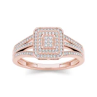 1/6 CT.T.W. Natural Diamond 10K Rose Gold Engagement Ring