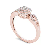 1/5 CT.T.W. Natural Diamond 10K Rose Gold Infinity Engagement Ring