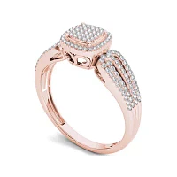 1/3 CT.T.W. Natural Diamond 10K Rose Gold Engagement Ring