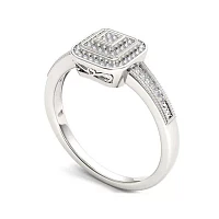 1/6 CT.T.W. Natural Diamond 10K White Gold Engagement Ring