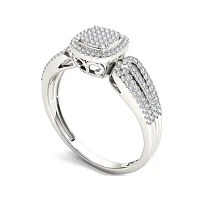 1/3 CT.T.W. Natural Diamond 10K White Gold Engagement Ring