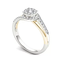 1/2 CT.T.W. Natural Diamond 10K Two-Tone Gold Engagement Ring