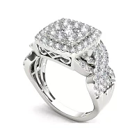 2 CT.T.W. Natural Diamond 10K White Gold Engagement Ring
