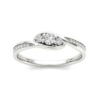 1/ CT.T.W. Natural Diamond 10K Gold 3-Stone Engagement Ring