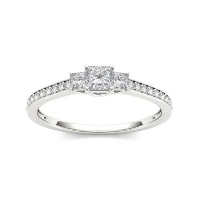 1/2 CT.T.W. Natural Diamond 14K Gold 3-Stone Engagement Ring