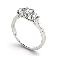 CT.T.W. Natural Diamond 14K White Gold 3-Stone Engagement Ring