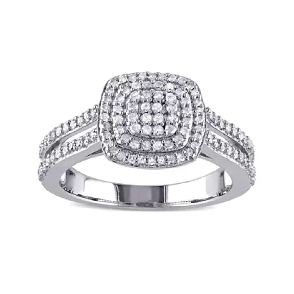 1/2 CT.T.W. Natural Diamond Sterling SIlver Ring