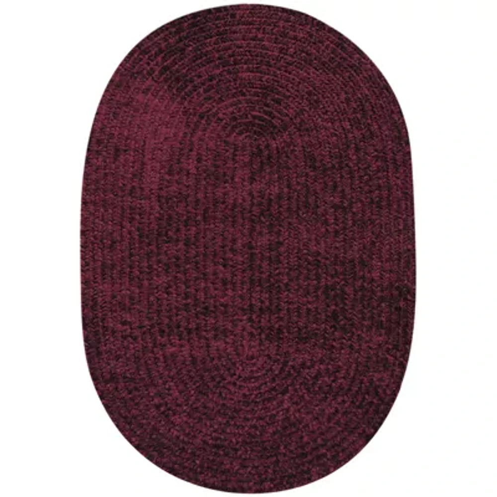 Better Trends Chenille Braid Oval Accent Rug