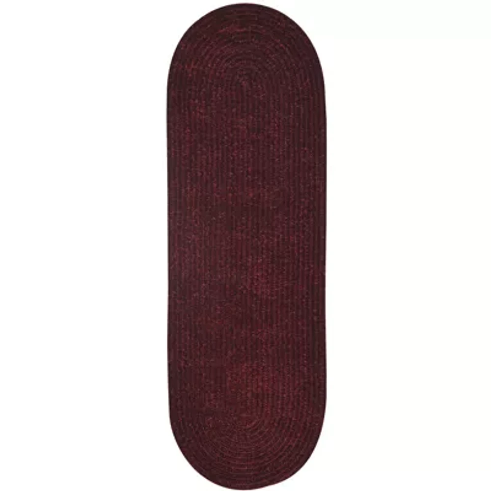 Better Trends Chenille Braid Oval Runner Rug