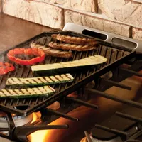 Lodge Cookware 16.75" Cast Iron Grill + Griddle Combo