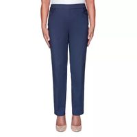 Alfred Dunner Classics Womens Mid Rise Slim Pull-On Pants