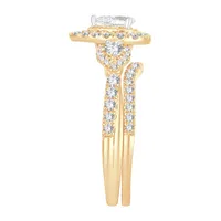 Womens 1 CT. T.W. Natural White Diamond 10K Gold Pear Bridal Set