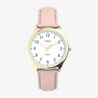 Timex Womens Pink Leather Strap Watch Tw2v25200jt