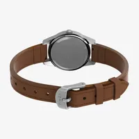 Timex Womens Brown Leather Strap Watch Tw4b25100wx