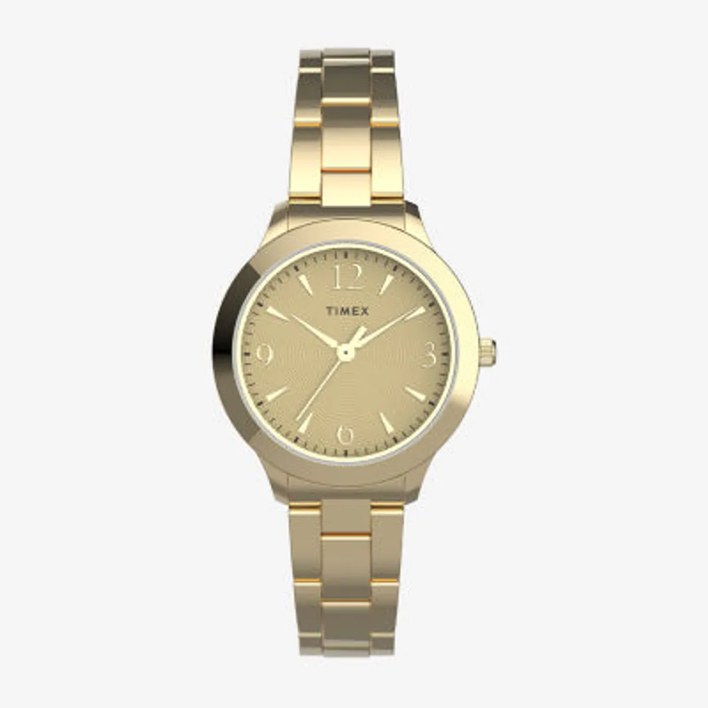 Timex Unisex Adult Gold Tone Stainless Steel Bracelet Watch Tw2v36000ji