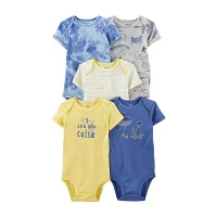 Carter's Baby Boys 5-pc. Round Neck Short Sleeve Bodysuit