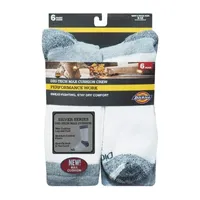 Dickies Dri-Tech Max Cushion Work 6 Pair Crew Socks Mens