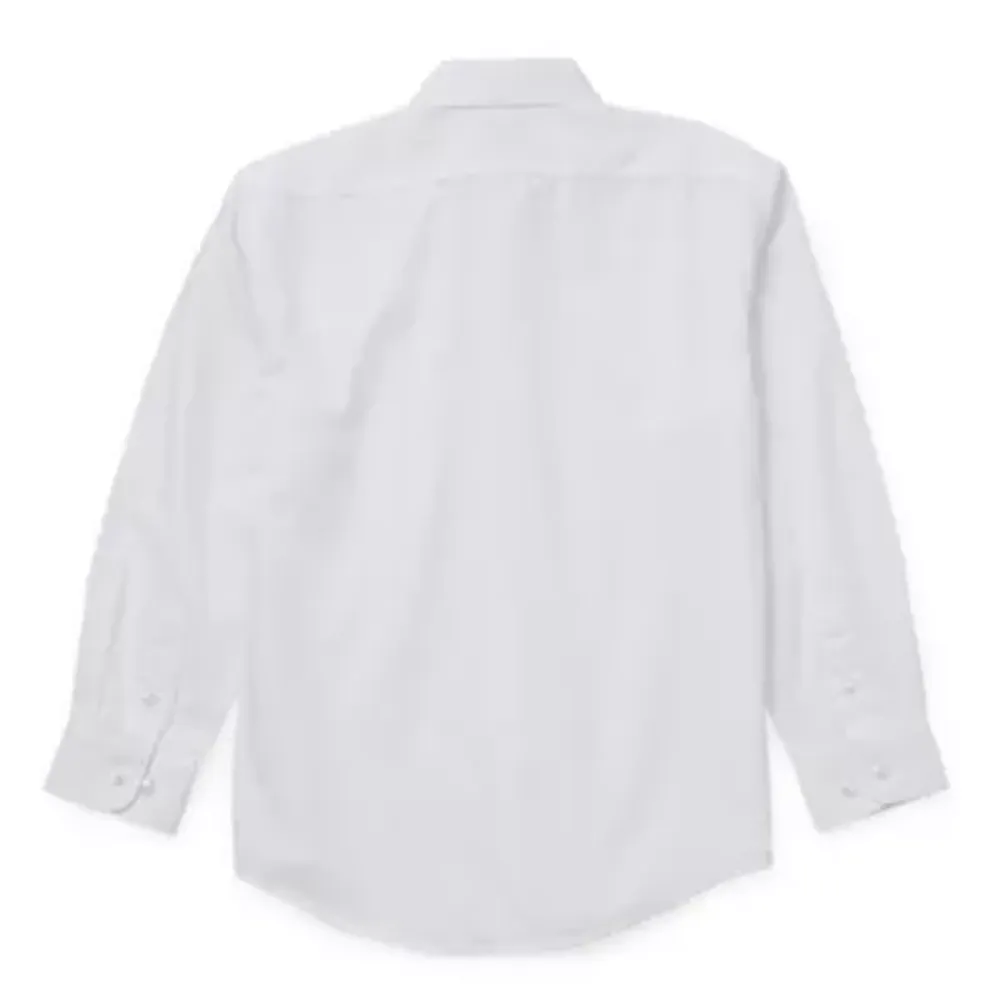 Collection By Michael Strahan Big Boys Spread Collar Long Sleeve Shirt + Tie Set