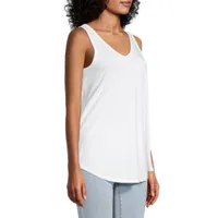 a.n.a Tall Womens Scoop Neck Sleeveless Tank Top