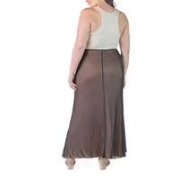 24seven Comfort Apparel Womens Mid Rise Maxi Skirt - Plus