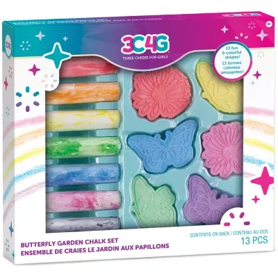 Three Cheers For Girls Butterfly Garden 13 Piece Chalk Set 13-pc. Chalk